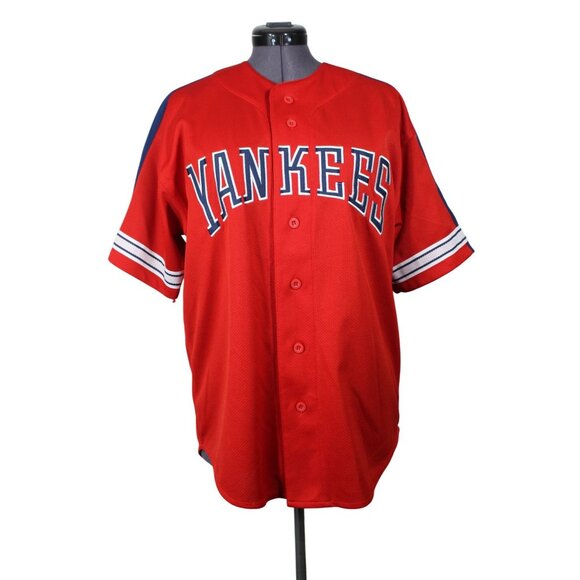 Starter 90s vintage men's MLB New York Yankees button front baseball jersey M - Picture 1 of 13